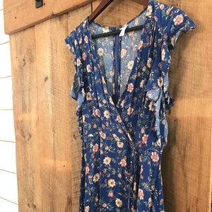 Floral wrap dress